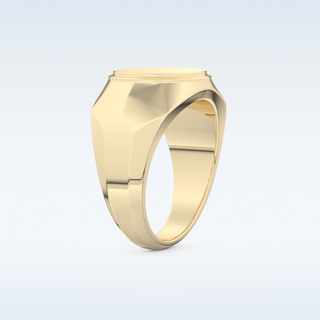 Signet Style Wedding Band with Moissanite