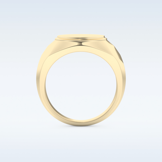 Signet Style Wedding Band with Moissanite