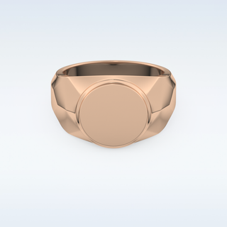Signet Style Wedding Band with Moissanite
