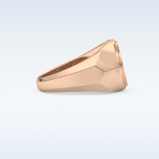 Signet Style Wedding Band with Moissanite