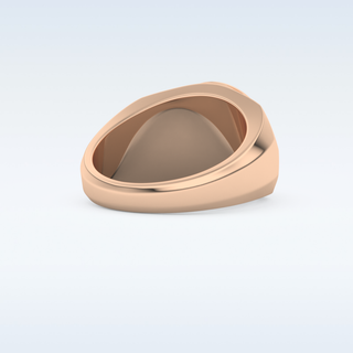 Signet Style Wedding Band with Moissanite