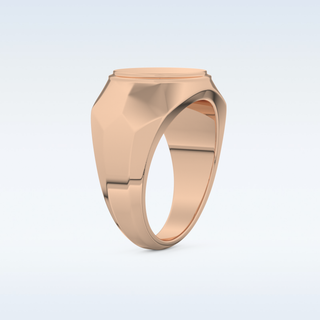 Signet Style Wedding Band with Moissanite