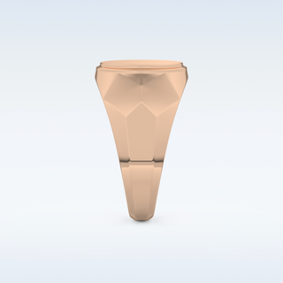Signet Style Wedding Band with Moissanite