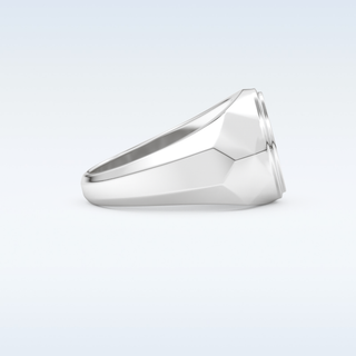 Signet Style Wedding Band with Moissanite