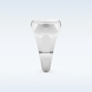 Signet Style Wedding Band with Moissanite