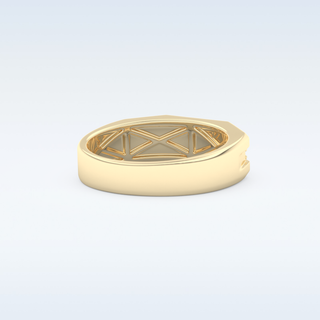 Flush Setting Style Wedding Band with 0.17 CT Round Cut Moissanite