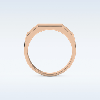 Flush Setting Style Wedding Band with 0.17 CT Round Cut Moissanite