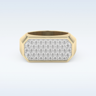 Multi Stones Style Wedding Band with 0.85 CT Round Cut Moissanite