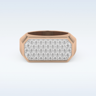 Multi Stones Style Wedding Band with 0.85 CT Round Cut Moissanite