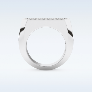 Multi Stones Style Wedding Band with 0.85 CT Round Cut Moissanite