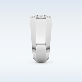 Multi Stones Style Wedding Band with 0.85 CT Round Cut Moissanite