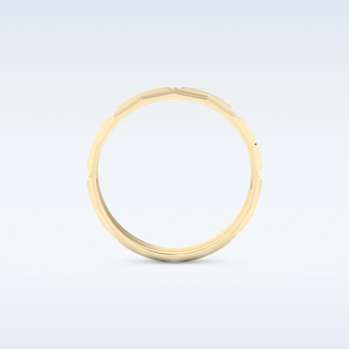 Triple Band Style Wedding Band with Moissanite