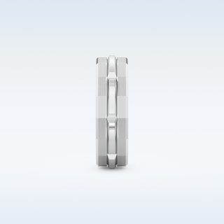 Triple Band Style Wedding Band with Moissanite