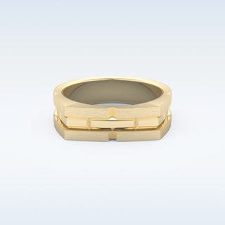Plain Style Wedding Band with Moissanite