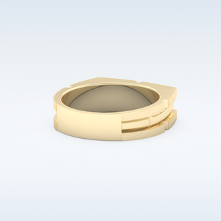 Plain Style Wedding Band with Moissanite