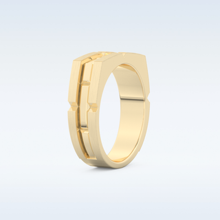 Plain Style Wedding Band with Moissanite