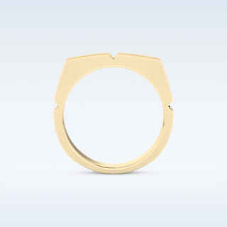 Plain Style Wedding Band with Moissanite