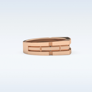 Plain Style Wedding Band with Moissanite