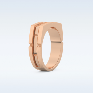 Plain Style Wedding Band with Moissanite