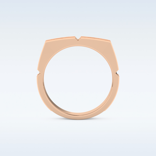 Plain Style Wedding Band with Moissanite