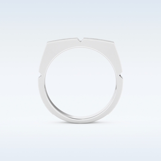 Plain Style Wedding Band with Moissanite