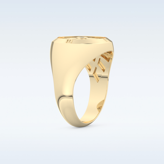 Compass Design Wedding Band with 0.04 CT Round Cut Moissanite