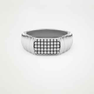 Multi Stones Style Wedding Ring with 0.191 CT Round Cut Moissanite 1