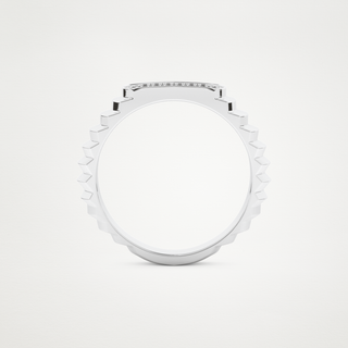 Multi Stones Style Wedding Ring with 0.191 CT Round Cut Moissanite 5