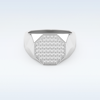 Multi Stones Style Wedding Band with 0.43 CT Round Cut Moissanite