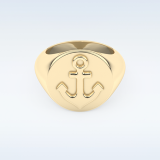 Anchor Style Wedding Band with Moissanite
