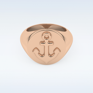 Anchor Style Wedding Band with Moissanite