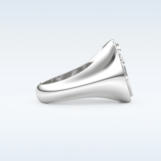 Anchor Style Wedding Band with Moissanite