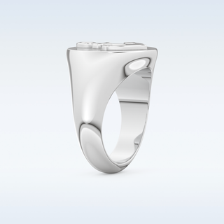 Anchor Style Wedding Band with Moissanite