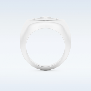 Anchor Style Wedding Band with Moissanite