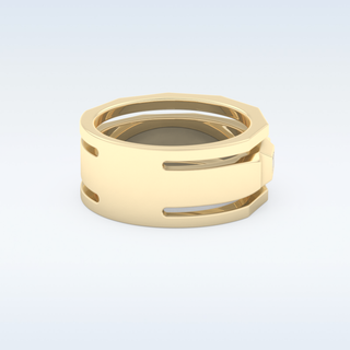 Five Stones Style Wedding Band with 0.67 CT Baguette Cut Moissanite