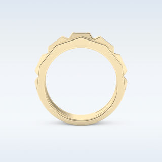 Five Stones Style Wedding Band with 0.67 CT Baguette Cut Moissanite