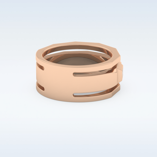 Five Stones Style Wedding Band with 0.67 CT Baguette Cut Moissanite
