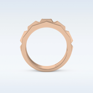 Five Stones Style Wedding Band with 0.67 CT Baguette Cut Moissanite