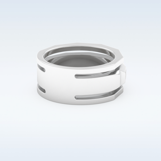Five Stones Style Wedding Band with 0.67 CT Baguette Cut Moissanite