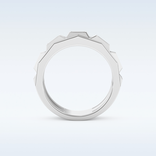 Five Stones Style Wedding Band with 0.67 CT Baguette Cut Moissanite