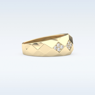 Multi Stones Style Wedding Band with 0.231 CT Round Cut Moissanite
