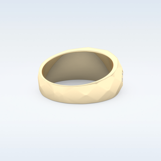 Multi Stones Style Wedding Band with 0.231 CT Round Cut Moissanite