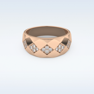 Multi Stones Style Wedding Band with 0.231 CT Round Cut Moissanite