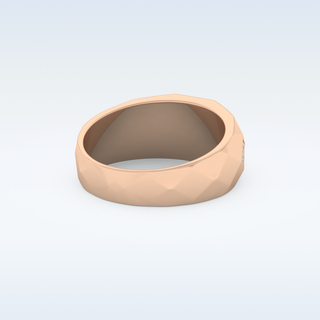 Multi Stones Style Wedding Band with 0.231 CT Round Cut Moissanite