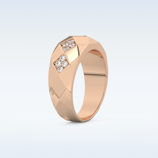 Multi Stones Style Wedding Band with 0.231 CT Round Cut Moissanite