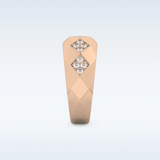 Multi Stones Style Wedding Band with 0.231 CT Round Cut Moissanite