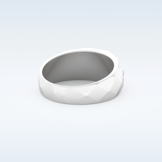 Multi Stones Style Wedding Band with 0.231 CT Round Cut Moissanite