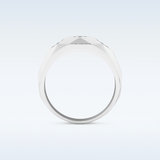 Multi Stones Style Wedding Band with 0.231 CT Round Cut Moissanite