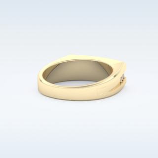 Flush Setting Wedding Band with 0.28 CT Round Cut Moissanite