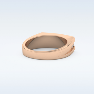 Flush Setting Wedding Band with 0.28 CT Round Cut Moissanite